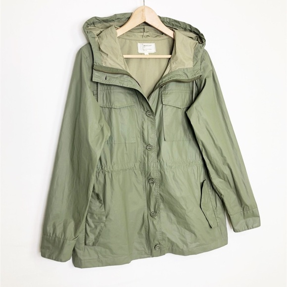 Current / Elliot Army green the boyfriend, windbreaker, hooded utility jacket - Picture 4 of 15